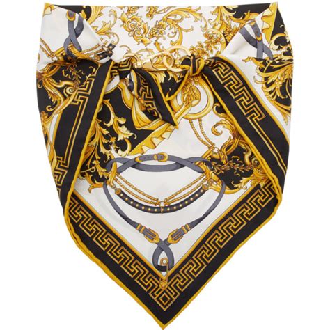 versace bandana with bangs|Versace collection scarf.